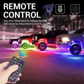 img 2 attached to 🌈 MICTUNING RGB Rock Lights - RF Remote Control Multicolor Neon Underglow LED Lighting Kit (4 Pods)