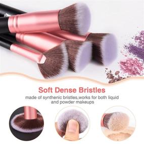 img 3 attached to 🌹 BESTOPE PRO Premium Synthetic Makeup Brushes Kit, 16 Piece Set with Face Powder, Blending, Foundation, Blush, Concealers, Eye Shadows - RoseGold (HZ124G)