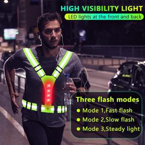 img 3 attached to 🏃 Labeol LED Reflective Running Vest: Stay Safe & Visible During Night Sports – for Men, Women, and Children