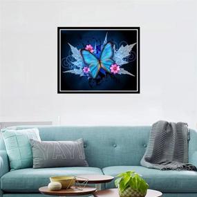 img 2 attached to 🎨 Enhance Your Home Decor with the MXJSUA 5D Diamond Painting Kit – Maple Leave Butterfly Design – Full Drill DIY Rhinestone Arts Craft – 12x16 inch