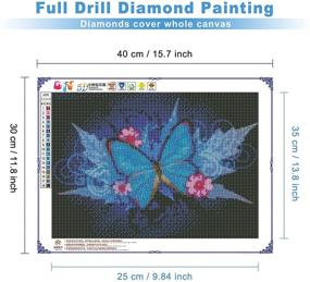 img 3 attached to 🎨 Enhance Your Home Decor with the MXJSUA 5D Diamond Painting Kit – Maple Leave Butterfly Design – Full Drill DIY Rhinestone Arts Craft – 12x16 inch