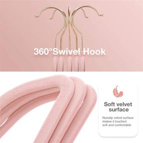 img 3 attached to 👶 Smartor 50-Pack Pink Velvet Baby Hangers with Dividers - Organize Baby, Newborn & Toddler Clothes Effortlessly