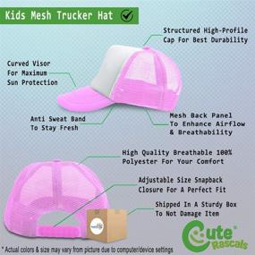 img 3 attached to Trucker Cute Rainbow Polyester Adjustable Boys' Accessories in Hats & Caps