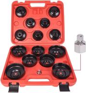 🔧 winmax tools automotive 15pcs cup type oil filter cap wrench socket removal tool set - complete with case, designed for 3/8" drive h logo