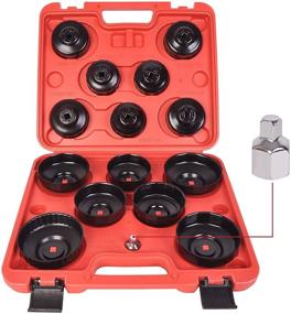 img 4 attached to 🔧 WINMAX TOOLS Automotive 15Pcs Cup Type Oil Filter Cap Wrench Socket Removal Tool Set - Complete with Case, Designed for 3/8" Drive H