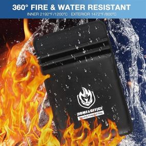 img 4 attached to 🔥 Enhanced Fireproof Document Bag (2000℉): Andyer 15”x 11” Waterproof and Fireproof Money Bag with Zipper – Secure Storage for Valuables, Cash, Jewelry, Legal Documents, Files, and Tablets