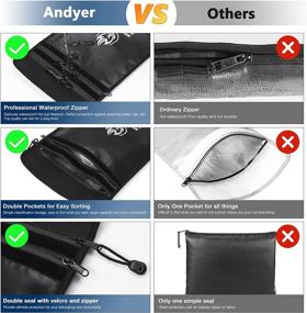 img 3 attached to 🔥 Enhanced Fireproof Document Bag (2000℉): Andyer 15”x 11” Waterproof and Fireproof Money Bag with Zipper – Secure Storage for Valuables, Cash, Jewelry, Legal Documents, Files, and Tablets
