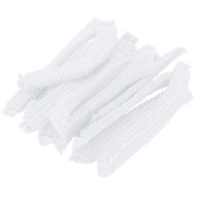 img 4 attached to 100-Pack of White 21-Inch Disposable Nonwoven Bouffant Caps 🎩 Hair Nets for Hospitals, Salons, Spas, Catering, and Dust-Free Workspaces