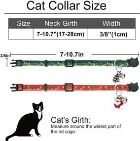 img 1 attached to 🐱 Geicooh 2-Pack Breakaway Cat Collar with Bells - Adjustable Kitten Safety Collars for Boys & Girls