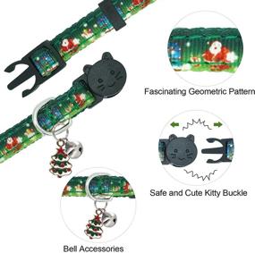 img 2 attached to 🐱 Geicooh 2-Pack Breakaway Cat Collar with Bells - Adjustable Kitten Safety Collars for Boys & Girls