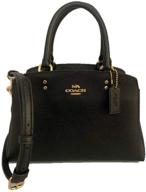 👜 coach crossgrain leather mini lille carryall satchel - black: small and stylish logo