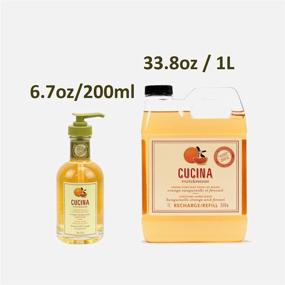 img 2 attached to Cucina Hand Soap: Sanguinelli Orange and Fennel - 200ml & 1L Refill Set