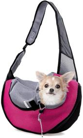 img 4 attached to APABEZY Dog Sling Carrier: Breathable Mesh Hand-Free Bag for Small Dogs & Cats up to 5 lbs - Perfect Gift