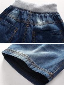 img 1 attached to 👖 Boys Pull-On Denim Jeans Washed Shorts by Mallimoda