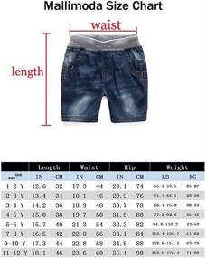 img 2 attached to 👖 Boys Pull-On Denim Jeans Washed Shorts by Mallimoda