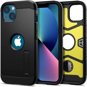 img 4 attached to 📱 Spigen Tough Armor iPhone 13 Case (2021) - Black: Ultimate Protection and Style