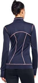 img 3 attached to 🏃 Womens Quarter Zip Running Pullover: Long Sleeve Workout Tops with Thumb Hole for Women