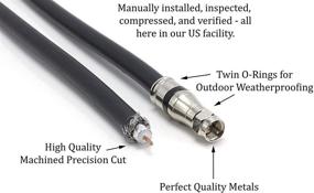 img 1 attached to 🔌 High Definition 50 Feet RG-11 Coaxial Cable with Compression Connectors - Black