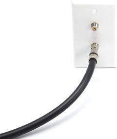 img 2 attached to 🔌 High Definition 50 Feet RG-11 Coaxial Cable with Compression Connectors - Black