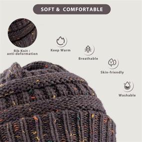 img 3 attached to Shuangjishan Beanie Trendy Winter Slouchy Outdoor Recreation and Outdoor Clothing