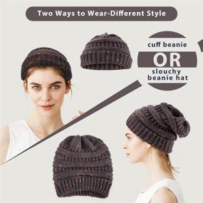 img 2 attached to Shuangjishan Beanie Trendy Winter Slouchy Outdoor Recreation and Outdoor Clothing