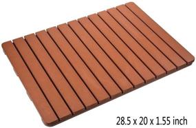 img 3 attached to 🛁 i frmmy Premium Large Bath Tub Shower Floor Mat: Non Slip PS Wood Mat with Drain Hole, Teak Color - Suitable for Textured and Smooth Surfaces - 20 x 28.5 inch