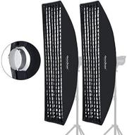 📸 godox 35x160cm beehive honeycomb grid strip softbox bowens mount (2pcs) - professional studio flash accessory logo