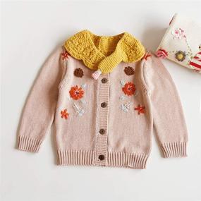 img 3 attached to 👶 Adorable Baby Girl Thin Sweater: Solid White Pink Cardigans for Toddler 0-3 Years by Simplee kids