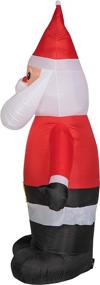 img 2 attached to 🎅 Gemmy 86177 w Christmas Inflatable: 7-Ft Santa with Red Nose, Airblown Inflatable - Festive Holiday Decor