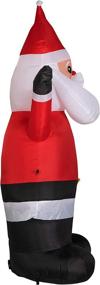 img 1 attached to 🎅 Gemmy 86177 w Christmas Inflatable: 7-Ft Santa with Red Nose, Airblown Inflatable - Festive Holiday Decor