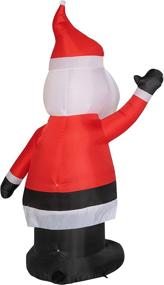 img 4 attached to 🎅 Gemmy 86177 w Christmas Inflatable: 7-Ft Santa with Red Nose, Airblown Inflatable - Festive Holiday Decor