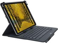 🔌 enhanced logitech universal folio: integrated bluetooth 3.0 keyboard for 9-10'' tablets - compatible with apple, android, and windows logo