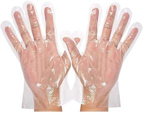 img 4 attached to 🧤 Oelan 500 Pieces Plastic Disposable Gloves - Transparent, One Size Fits Most - Ideal for Cooking and Food Handling - 500 PCS/Box