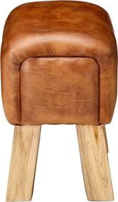 img 2 attached to 🪑 Bare Decor Gorgie Accent Stool in Small Genuine Leather, Brown - Enhanced for SEO