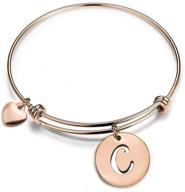 💎 zuo bao initial expandable bracelet: stylish girls' jewelry with customizable bracelets logo