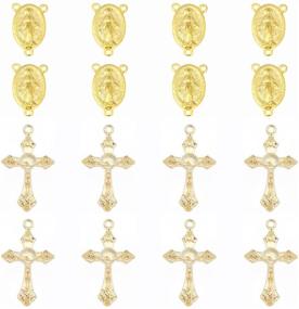 img 4 attached to SUNNYCLUE Miraculous Crucifix Pendants Chandelier Beading & Jewelry Making