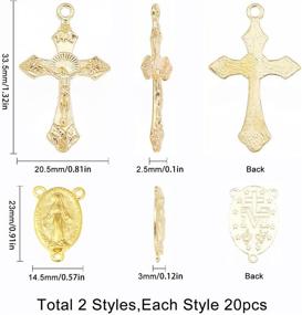 img 3 attached to SUNNYCLUE Miraculous Crucifix Pendants Chandelier Beading & Jewelry Making