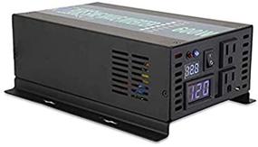 img 2 attached to ⚡ 600W Pure Sine Wave Inverter 12V DC to 120V AC Power Converter with 1200W Surge Capacity