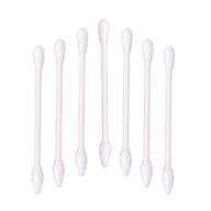 🌼 enhanced cotton swabs: 800-piece set with dual precision tips & paper sticks - 4 packs of 200 (round & pointed shapes) logo