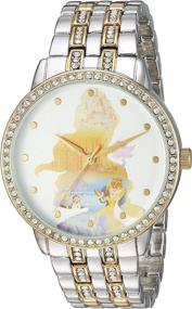 img 4 attached to ⌚ Женские часы Disney Belle Two Tone с аналоговым кварцевым механизмом и литым ремешком - модель: WDS000069