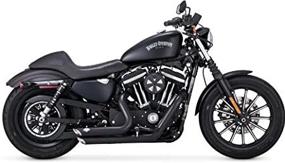 img 3 attached to Vance & Hines 47229 черные короткие выстрелы ступенчатая полная система выпуска - Harley Sportster 2014-2018 модель.