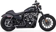 vance & hines 47229 черные короткие выстрелы ступенчатая полная система выпуска - harley sportster 2014-2018 модель. логотип