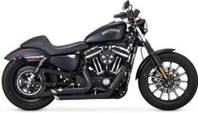 img 1 attached to Vance & Hines 47229 черные короткие выстрелы ступенчатая полная система выпуска - Harley Sportster 2014-2018 модель.