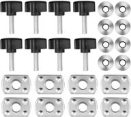 🔧 quick removal fastener kit for jeep wrangler yj tj jk jku sports sahara freedom rubicon x & unlimited x 2 door 4 door - universal hard top thumb screw and nut set (1995-2018 compatible) logo