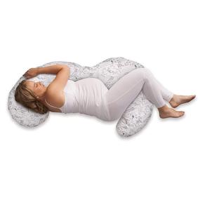 img 4 attached to 🤰 Boppy Total Body Pregnancy Pillow - Gray Scattered Leaves: Ultimate Plush Support for Prenatal and Postnatal Comfort with Removable Breathable Cover