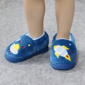 img 2 attached to 🚀 Adorable Cartoon Rocket Slippers: Perfect Toddler Boys' Shoes for Cozy Household Comfort