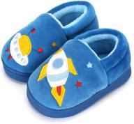 🚀 adorable cartoon rocket slippers: perfect toddler boys' shoes for cozy household comfort logo