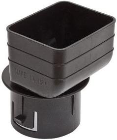 img 2 attached to 🌧️ Black Universal 2x3x3 Downspout to Drain Pipe Tile Adapter for Effective Drainage