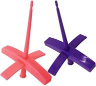 🎁 2-pack turkish drop spindle kit with natural wool | perfect gift for textile enthusiasts | smooth non-sticky spindle for beginners | pink+purple colored spindles logo