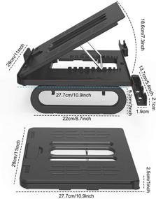 img 3 attached to Laptop Stand: Meiwo Multi-Angle Computer Holder, Portable Foldable 💻 Notebook Riser for MacBook, Dell XPS, HP, Lenovo, and More (Black)